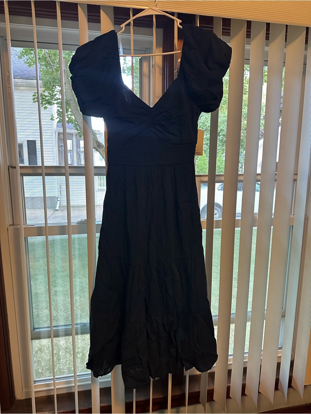 Women’s Navy Sleeve Midi Dress